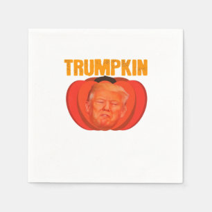 Servilleta De Papel Trumpkin Halloween Jack O Lantern Gráfica divertid