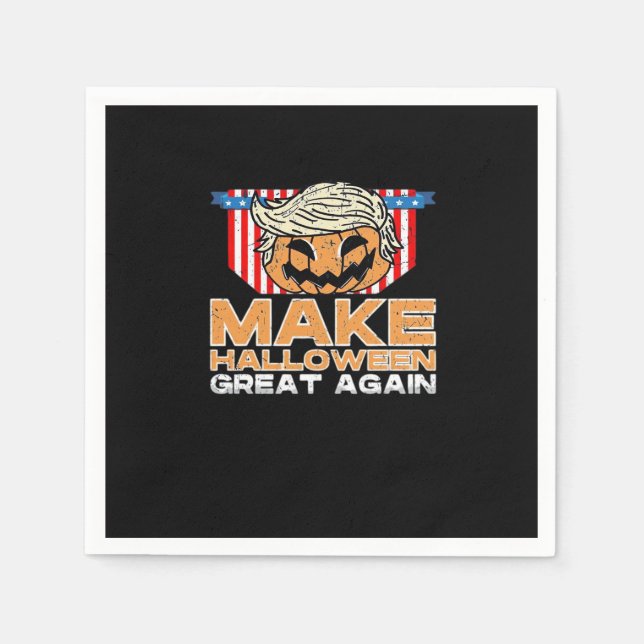 Servilleta De Papel Trumpkin Halloween Vintage Political Funny (Anverso)