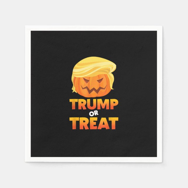 Servilleta De Papel Trumpkin O Trate Ropa De Halloween Trumpkin (Anverso)