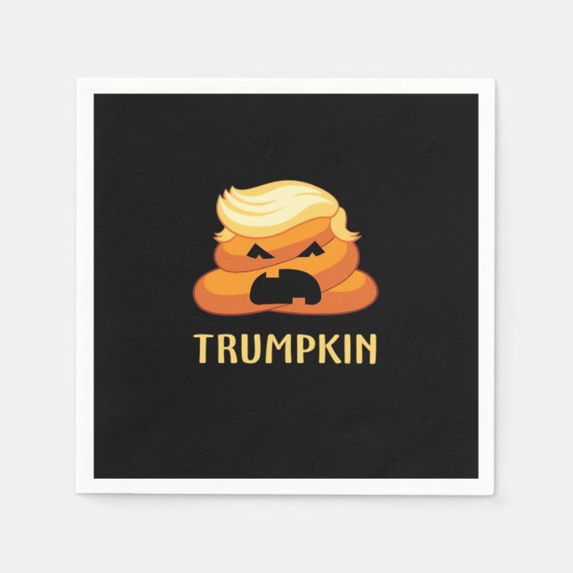 Servilleta De Papel Trumpkin Poop Funny Halloween (Anverso)