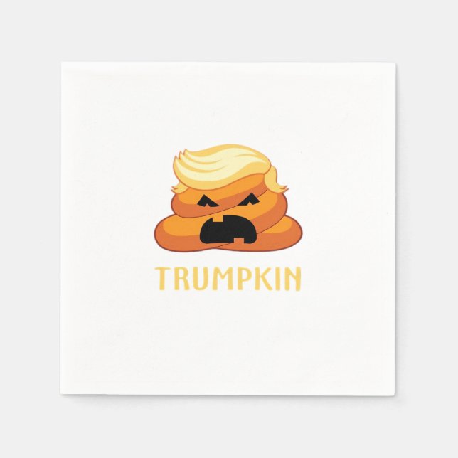 Servilleta De Papel Trumpkin Poop Funny Halloween (Anverso)