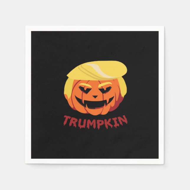 Servilleta De Papel Trumpkin Scary Halloween Gift Classic (Anverso)