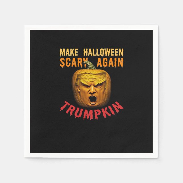 Servilleta De Papel Trumpkin vuelve a asustar a Halloween - Funny Dona (Anverso)