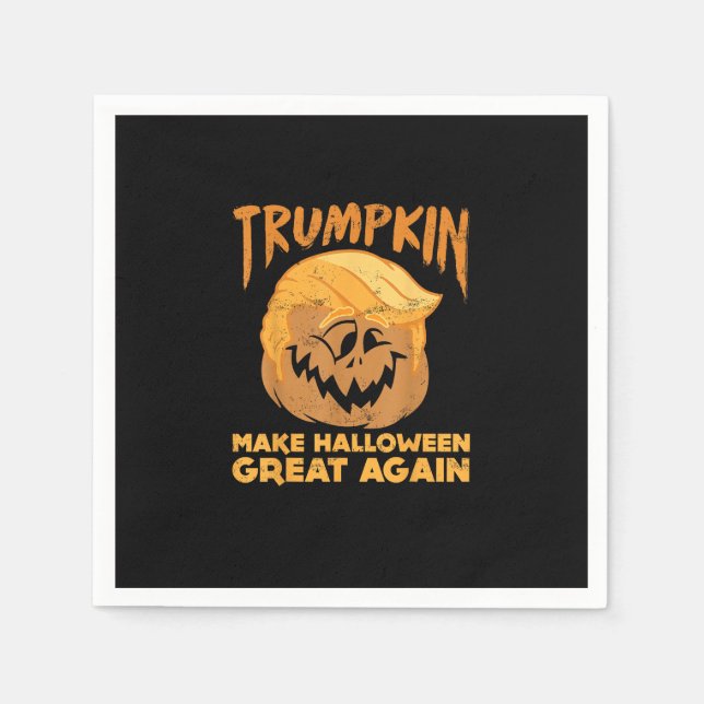 Servilleta De Papel Trumpkin vuelve a hacer de Halloween una gran polí (Anverso)