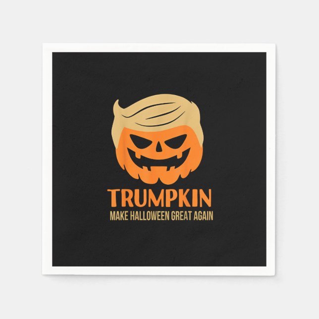 Servilleta De Papel Trumpkin vuelve a hacer grande a Halloween (Anverso)