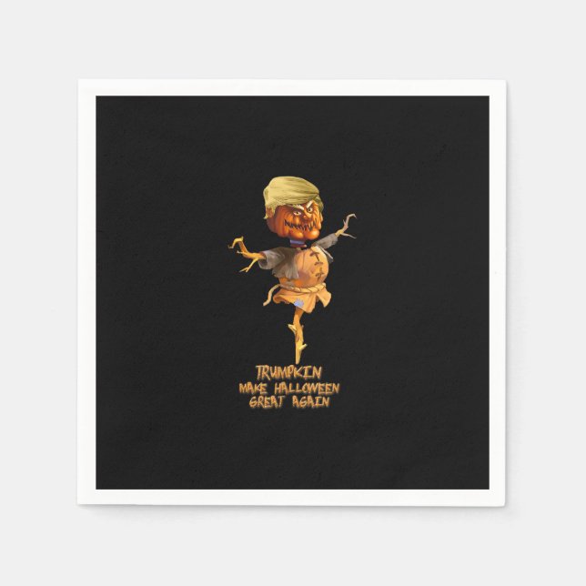 Servilleta De Papel Trumpkin vuelve a hacer grande a Halloween (Anverso)