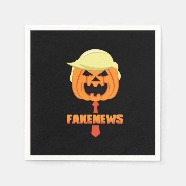 Servilleta De Papel Trumpkin vuelve a hacer grande a Halloween (Anverso)