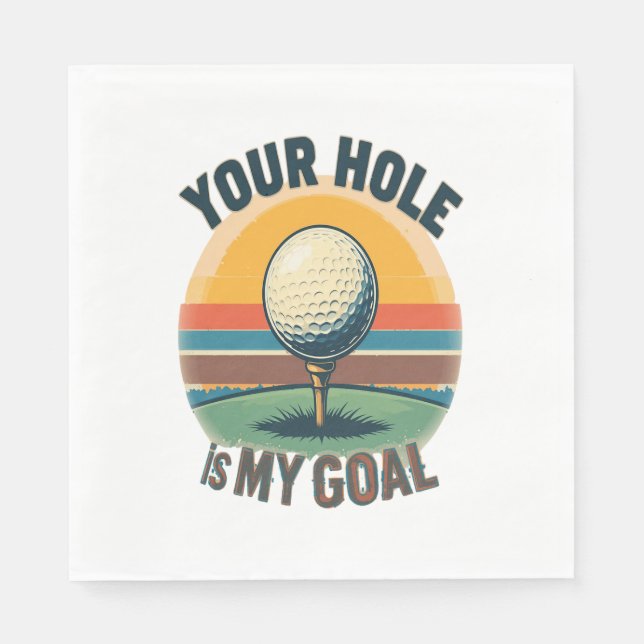 Servilleta De Papel Tu Agujero Es Mi Golf Golfing Golf (Anverso)