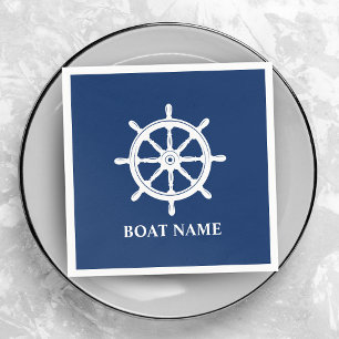 Servilleta De Papel Tu barco o tu nombre buques Helm Navy Blue