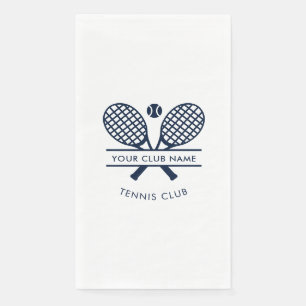 Servilleta De Papel Tu club de tenis Nombre Logotipo azul de la Marina