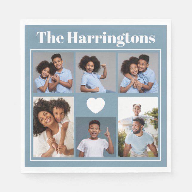 Servilleta De Papel Tu conjunto de fotos, texto y montaña rusa (Anverso)