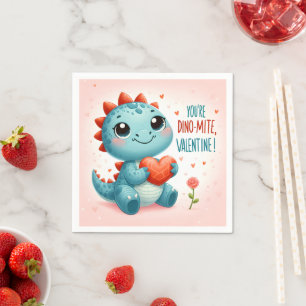 Servilleta De Papel Tu Dinomita Valentine Cute Dinosaur Love