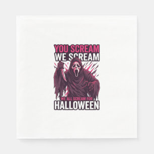 Servilleta De Papel Tú gritas nosotros Halloween Ghostface Cuchillo Sa