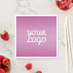 Servilleta De Papel Tu Logo & Moderno Simple Ombre Púrpura