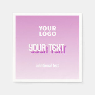 Servilleta De Papel Tu logotipo con texto editable retro-moderno