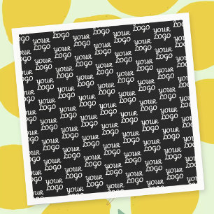 Servilleta De Papel Tu Logotipo   Patrón de Logotipo Simple Repetitivo