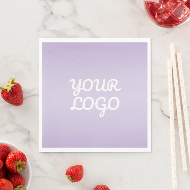 Servilleta De Papel Tu logotipo y ombre moderno simple | Lavanda (In situ)