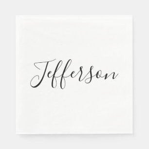 Servilleta De Papel Tu Nombre Letra Elegante