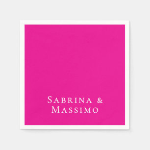 Servilleta De Papel Tu nombre moderno minimalista trendy rosa