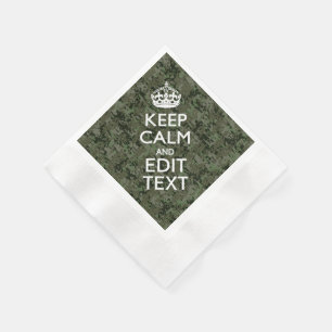 Servilleta De Papel Tu propio texto Camo Digital Woodland mantener la 