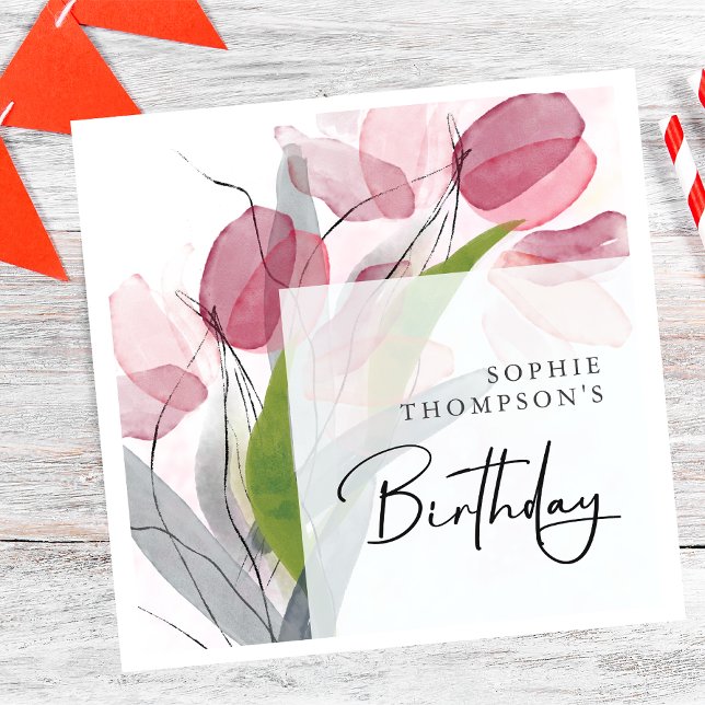 Servilleta De Papel Tubos blandos de cumpleaños elegante (Subido por el creador)