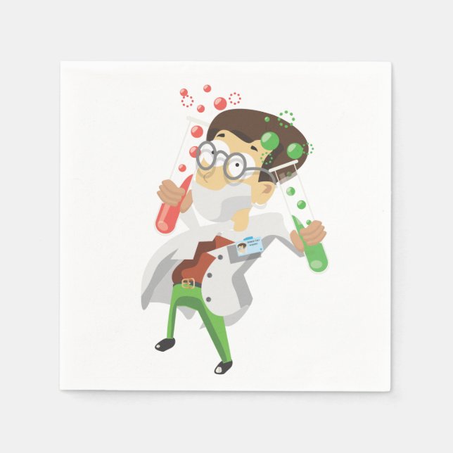 Servilleta De Papel Tubos de prueba científicos (Anverso)