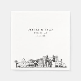 Servilleta De Papel Tucson Arizona Boda Papel Cocktail Napkin
