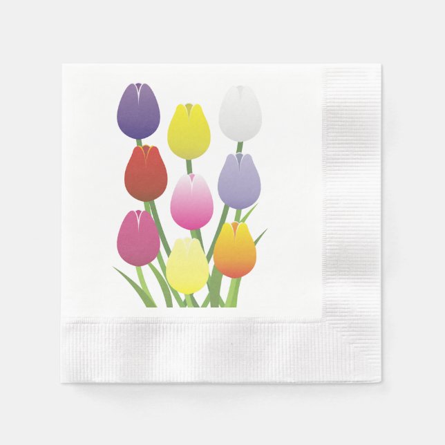 Servilleta De Papel Tulip Flower (Anverso)