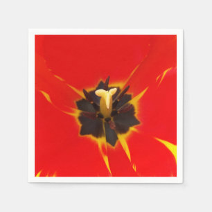 Servilleta De Papel tulipán amarillo rojo