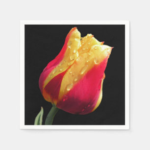 Servilleta De Papel Tulipán Rojo Y Amarillo