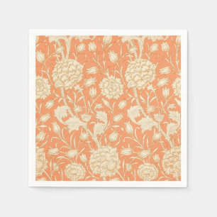 Servilleta De Papel Tulipán Silvestre Naranja Arte Floral de William M