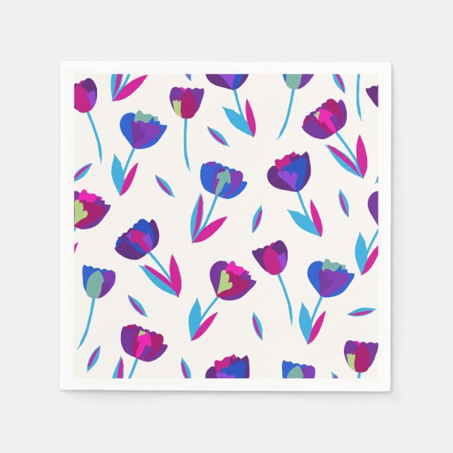 Servilleta De Papel Tulipanes Caprichosos (Anverso)