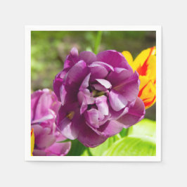 Servilleta De Papel Tulipanes de Lilac en un día soleado