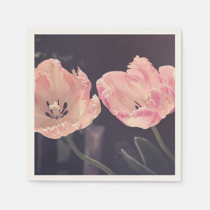 Servilleta De Papel Tulipanes Lindos en Flor - Personalizado