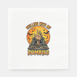 Servilleta De Papel Tumbas de Mano de Zombies Escalofriantes Murciélag