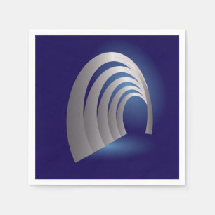 Servilleta De Papel túnel de arcade plateado