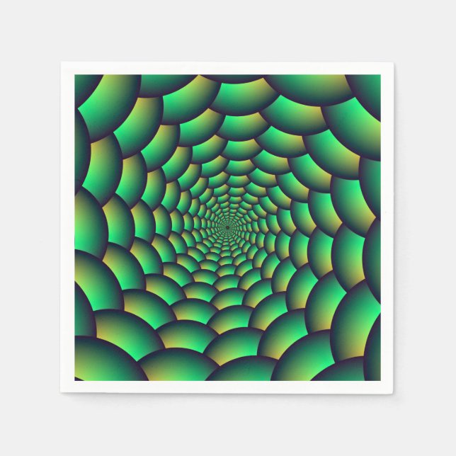 Servilleta De Papel Túnel de espiral de bolas verdes Napkins (Anverso)