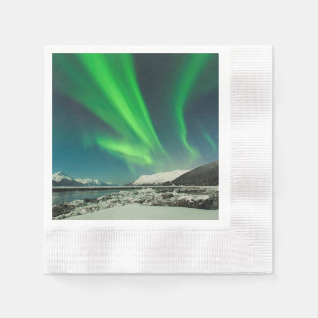 Servilleta De Papel Turnagain Arm Aurora (Anverso)