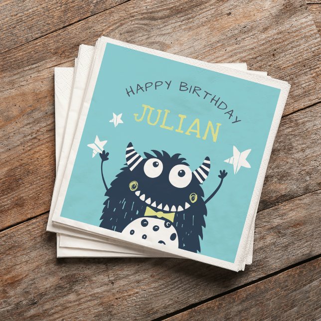 Servilleta De Papel Turquesa | Fiesta de cumpleaños personalizada de L (Subido por el creador)
