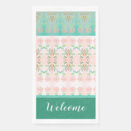 Servilleta De Papel Turquesa Y Rosa