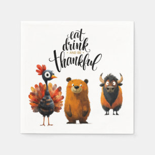 Servilleta De Papel TURQUÍA por la cena temática de acción de gracias