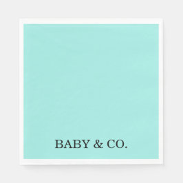 Servilleta De Papel Turquoise Baby & Co. Baby Shower Paper Plate