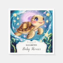 Servilleta De Papel Turtle Baby Shower