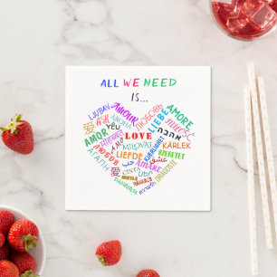 Servilleta De Papel Tus servilletas con amor Textos Palabra en varios