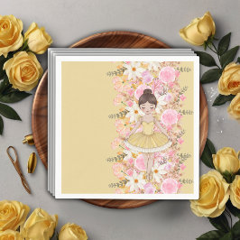 Servilleta De Papel Tutu Ballerina Butterflies Baby Shower