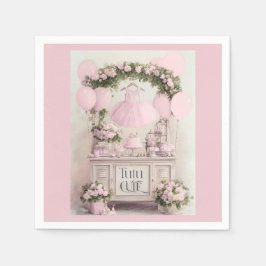 Servilleta De Papel Tutu Cute Ballet Pink Ballerina Theme for Girls