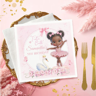 Servilleta De Papel Tutu Cute Pink Ballerina Birthday - Afro Princess