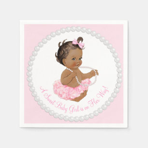 Servilleta De Papel Tutu de bailarina étnica perla baby shower