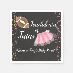 Servilleta De Papel Tutus de Revelación de Bebé o Touchdown
