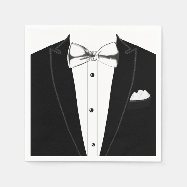 Servilleta De Papel Tuxedo (Anverso)
